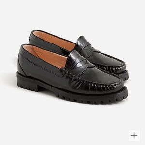 J. Crew Black Leather Loafers